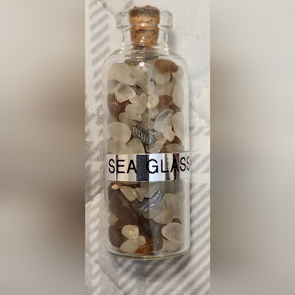 Sea Glass in Corked Bottle